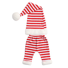 Load image into Gallery viewer, Newborn Photography Props Infants Photo Shooting Costume Christmas Outfits Baby Infants Stripe Crochet Hat+Shorts Set
