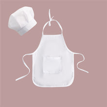 Load image into Gallery viewer, Baby Chef Apron Hat Bib Newborn Photography Prop Set Cute Toddler Art Smock Costume Infant Burp Cloth Boy Girl Photo Accessories
