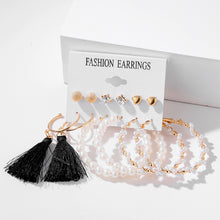 Load image into Gallery viewer, 6PCS/SET Irregular Pearl Butterfly Earring Set Light Luxury Style Niche Design High-Grade Fringe Assorted Retro Accessories
