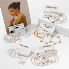 Load image into Gallery viewer, 6PCS/SET Irregular Pearl Butterfly Earring Set Light Luxury Style Niche Design High-Grade Fringe Assorted Retro Accessories
