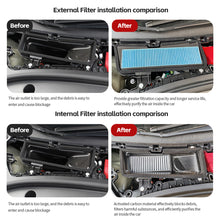Load image into Gallery viewer, Car Intake Air Filter Melt Blown Fabric Air Flow Vent Cover Trim Anti-Blocking Prevention Intake Cover For Tesla Model 3 2021-2023
