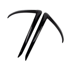 Load image into Gallery viewer, 2Pcs Car Front Blade Trim Covers Accessories Matte Black Carbon Fiber Accessories For Tesla Model 3 Y 2023
