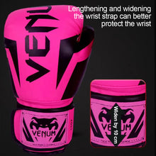 Load image into Gallery viewer, 1Pair Professional Taekwondo Boxing Gloves Thickened Pu Leather Once Molded Inner Bladder Breathable Gloves Sanda Fighting Training Equipment
