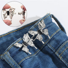 Load image into Gallery viewer, Diamond Butterfly Detachable Buckles for Jeans Pants Wasit Adjustable Tightening Alloy Buckle Hook Jean Trousers Waist DIY Clothing Accessories
