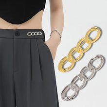 Load image into Gallery viewer, Elegant Chain Brooch Lapel Charm Pin Women Pants Waist Tightening Button Multifunction Clothes Clip Badge Dress Decoration Pin DIY Buckle
