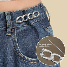 Load image into Gallery viewer, Elegant Chain Brooch Lapel Charm Pin Women Pants Waist Tightening Button Multifunction Clothes Clip Badge Dress Decoration Pin DIY Buckle
