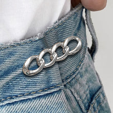 Load image into Gallery viewer, Elegant Chain Brooch Lapel Charm Pin Women Pants Waist Tightening Button Multifunction Clothes Clip Badge Dress Decoration Pin DIY Buckle
