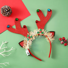 Load image into Gallery viewer, Christmas Decoration Glowing Headband with LED Light Xmas Elk Horn Tree Snowflake Hair Band Kids Girls Hair Accessories Xmas New Year Decor
