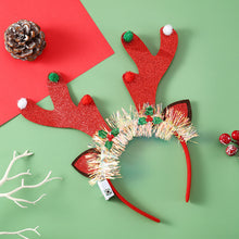 Load image into Gallery viewer, Christmas Decoration Glowing Headband with LED Light Xmas Elk Horn Tree Snowflake Hair Band Kids Girls Hair Accessories Xmas New Year Decor
