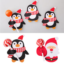 Load image into Gallery viewer, 50pcs/set Christmas Lollipop Paper Cards Cartoon Santa Claus Penguin Kids Candy Gifts Package Wrapping New Year Party Decoration
