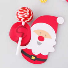 Load image into Gallery viewer, 50pcs/set Christmas Lollipop Paper Cards Cartoon Santa Claus Penguin Kids Candy Gifts Package Wrapping New Year Party Decoration
