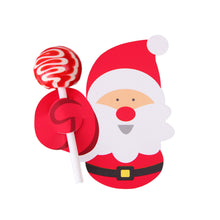 Load image into Gallery viewer, 50pcs/set Christmas Lollipop Paper Cards Cartoon Santa Claus Penguin Kids Candy Gifts Package Wrapping New Year Party Decoration
