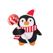 Load image into Gallery viewer, 50pcs/set Christmas Lollipop Paper Cards Cartoon Santa Claus Penguin Kids Candy Gifts Package Wrapping New Year Party Decoration
