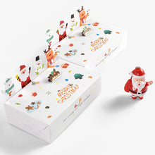 Load image into Gallery viewer, 10pcs Christmas Party Gifts Wrapping Box Kraft Paper Candy Cookie Box Cute Cartoon Santa Elk Snowman Package Box Xmas Party Decoration
