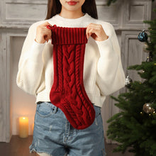 Load image into Gallery viewer, 18"/46cm Large Capacity Christmas Gift Bag Decorative Socks Christmas Knitting Socks Xmas Tree Hanging Ornaments Christmas Decorations
