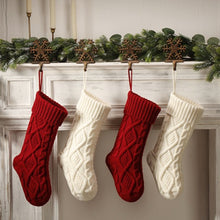 Load image into Gallery viewer, 18"/46cm Large Capacity Christmas Gift Bag Decorative Socks Christmas Knitting Socks Xmas Tree Hanging Ornaments Christmas Decorations

