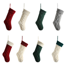Load image into Gallery viewer, 18"/46cm Large Capacity Christmas Gift Bag Decorative Socks Christmas Knitting Socks Xmas Tree Hanging Ornaments Christmas Decorations
