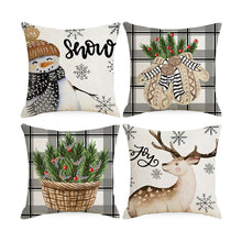 Load image into Gallery viewer, 4pcs/set 45cm Christmas Cushion Cover Pilllowcase Merry Christmas Elk Printing Pillow Case for Sofa Cushion Christmas Party Decoration
