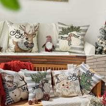 Load image into Gallery viewer, 4pcs/set 45cm Christmas Cushion Cover Pilllowcase Merry Christmas Elk Printing Pillow Case for Sofa Cushion Christmas Party Decoration
