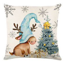 Load image into Gallery viewer, 45cm Pink Merry Christmas Cushion Cover Pilllowcase Christmas Elk Printing Pillow Case for Sofa Cushion Christmas Party Decoration
