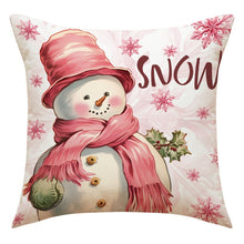 Load image into Gallery viewer, 45cm Pink Merry Christmas Cushion Cover Pilllowcase Christmas Elk Printing Pillow Case for Sofa Cushion Christmas Party Decoration
