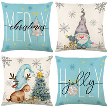 Load image into Gallery viewer, 45cm Pink Merry Christmas Cushion Cover Pilllowcase Christmas Elk Printing Pillow Case for Sofa Cushion Christmas Party Decoration

