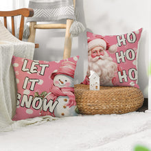 Load image into Gallery viewer, 45cm Pink Merry Christmas Cushion Cover Pilllowcase Christmas Elk Printing Pillow Case for Sofa Cushion Christmas Party Decoration
