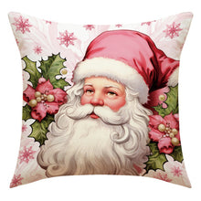 Load image into Gallery viewer, 45cm Pink Merry Christmas Cushion Cover Pilllowcase Christmas Elk Printing Pillow Case for Sofa Cushion Christmas Party Decoration
