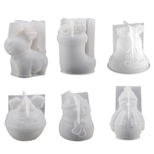 Load image into Gallery viewer, Christmas Ornament Candle Soap Silicone Mold DIY Handmade Christmas Gifts Aromatherapy Candle Gypsum Resin Mold Home Christmas Decoration Gifts
