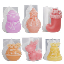 Load image into Gallery viewer, Christmas Ornament Candle Soap Silicone Mold DIY Handmade Christmas Gifts Aromatherapy Candle Gypsum Resin Mold Home Christmas Decoration Gifts
