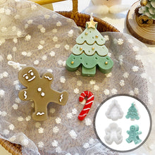 Load image into Gallery viewer, Christmas Gingerbread man/Tree Candle Soap Silicone Mold DIY Handmade Christmas Gifts Aromatherapy Candle Gypsum Resin Mold Home Christmas Decoration Gifts
