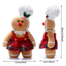 Load image into Gallery viewer, 30cm Christmas Gingerbread Man Stuffed Doll Couple Plush Dolls Xmas Tree Ornaments Kids Gift Christmas Home Decorations
