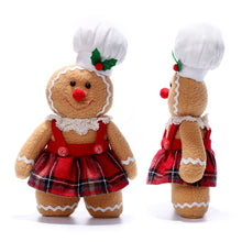 Load image into Gallery viewer, 30cm Christmas Gingerbread Man Stuffed Doll Couple Plush Dolls Xmas Tree Ornaments Kids Gift Christmas Home Decorations

