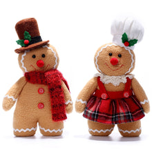 Load image into Gallery viewer, 30cm Christmas Gingerbread Man Stuffed Doll Couple Plush Dolls Xmas Tree Ornaments Kids Gift Christmas Home Decorations
