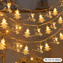 Load image into Gallery viewer, Christmas Tree Snowflake Elk LED String Lights Christmas Decoration Light Garland Home Xmas Tree Decor Fairy Light String
