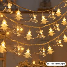 Load image into Gallery viewer, Christmas Tree Snowflake Elk LED String Lights Christmas Decoration Light Garland Home Xmas Tree Decor Fairy Light String
