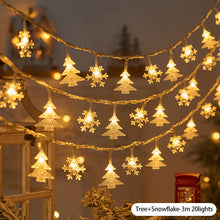 Load image into Gallery viewer, Christmas Tree Snowflake Elk LED String Lights Christmas Decoration Light Garland Home Xmas Tree Decor Fairy Light String
