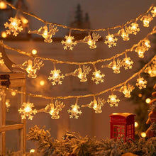 Load image into Gallery viewer, Christmas Tree Snowflake Elk LED String Lights Christmas Decoration Light Garland Home Xmas Tree Decor Fairy Light String
