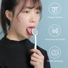 Load image into Gallery viewer, Silicone Tongue Coating Cleaner for Oral Clarity Double SideTongue Scraper Copper Oral Cleaner Brush Hygiene Care Tools
