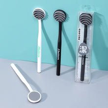 Load image into Gallery viewer, Silicone Tongue Coating Cleaner for Oral Clarity Double SideTongue Scraper Copper Oral Cleaner Brush Hygiene Care Tools
