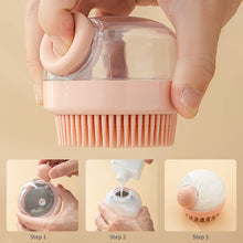 Load image into Gallery viewer, Silicone Hair Wash Brush Soft Teeth Massage Comb Hair Press Out Liquid Bath Brush Bath Brush Soft Rubber Scalp Cleaning Brush
