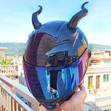Load image into Gallery viewer, 2Pcs Motorcycle Helmet Decoration Devil's Horns Motorbike Helmet Accessories Stickers Cosplay Styling
