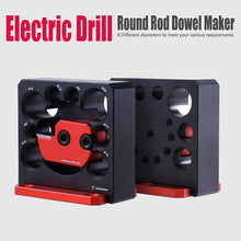 Load image into Gallery viewer, Adjustable Electric Drill Milling Dowel Round Rod Auxiliary Tool with 8-20mm Holes Carbide Blades Inserts Dowel Maker Woodworking
