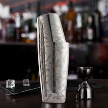 Load image into Gallery viewer, 18oz/28oz Engraving Stainless Steel Boston Cocktail Shaker Wine Mixer Boston Bar Shaker Bar Tools Barware Home Bar Utensils
