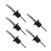 Load image into Gallery viewer, 5pcs Stainless Steel Wine Pour Wine Bar Cocktail Shaker Fancy Shaker Mouth Wine Bottle Stopper Drain Bottle Stopper
