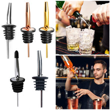 Load image into Gallery viewer, 5pcs Stainless Steel Wine Pour Wine Bar Cocktail Shaker Fancy Shaker Mouth Wine Bottle Stopper Drain Bottle Stopper
