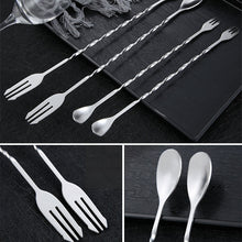 Load image into Gallery viewer, 304 Stainless Steel Stir Bar Spoon Mixing Ounces Cocktail Spoon Drink Shaker Muddler Stirrer Bartender Tools Teadrop Spoon Bar Tools
