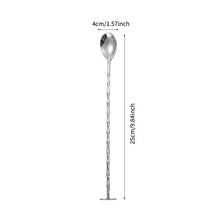 Load image into Gallery viewer, 304 Stainless Steel Stir Bar Spoon Mixing Ounces Cocktail Spoon Drink Shaker Muddler Stirrer Bartender Tools Teadrop Spoon Bar Tools
