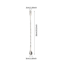 Load image into Gallery viewer, 304 Stainless Steel Stir Bar Spoon Mixing Ounces Cocktail Spoon Drink Shaker Muddler Stirrer Bartender Tools Teadrop Spoon Bar Tools
