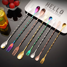 Load image into Gallery viewer, Stainless Steel Stir Bar Spoon Mixing Ounces Cocktail Spoon Drink Shaker Muddler Stirrer Bartender Tools Teadrop Spoon Bar Tools
